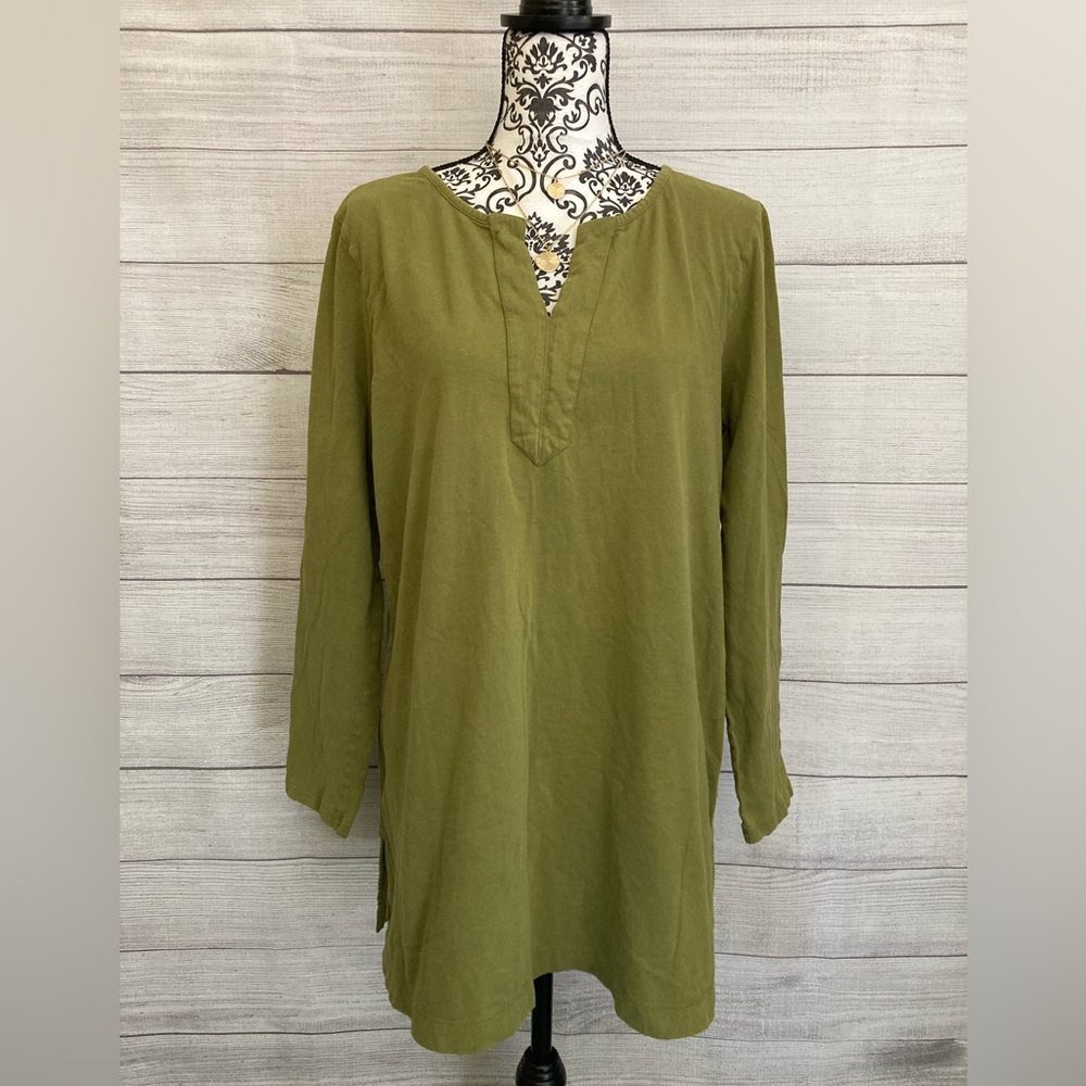 PureJill | Women’s Long Sleeve Split Neck Tunic